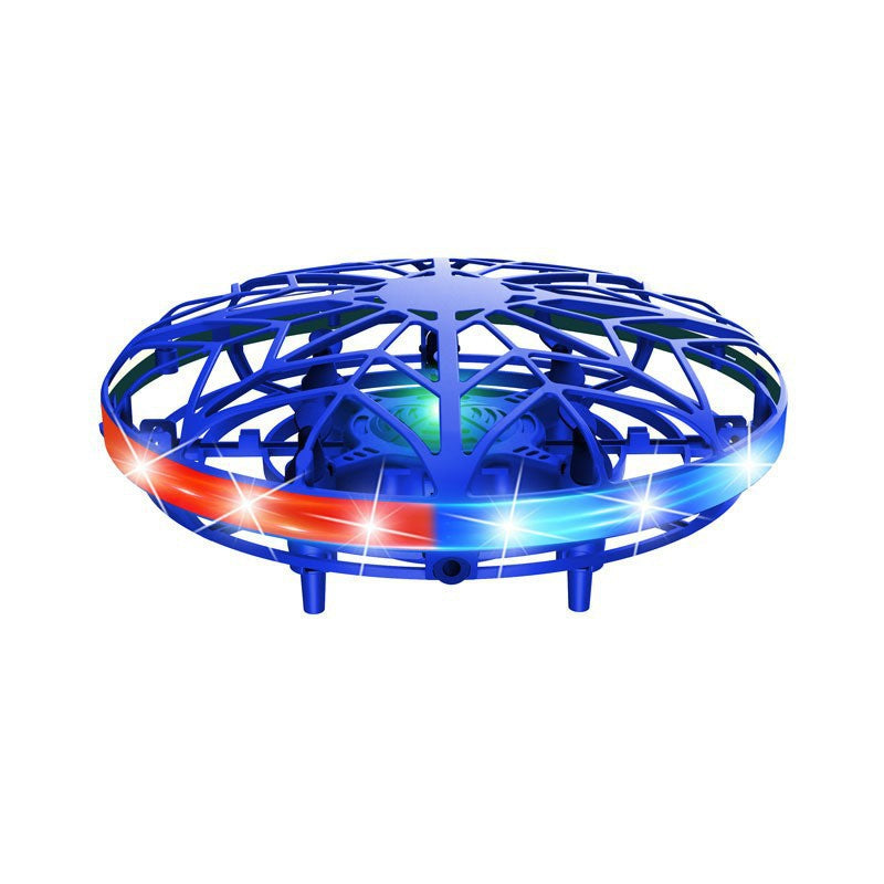 Hand-Controlled UFO Mini Drone with LED Lights & Obstacle Avoidance(blue)