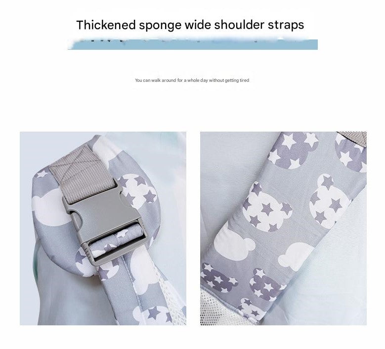 Ergonomic Baby Sling Carrier - Breathable Mesh Wrap for Newborns & Toddlers (Gray Bear)