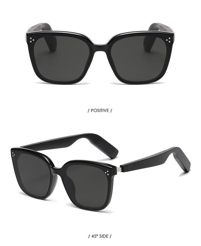 Black Fashion Bluetooth Music Sunglasses - UV Protection Eyewear with Speakers