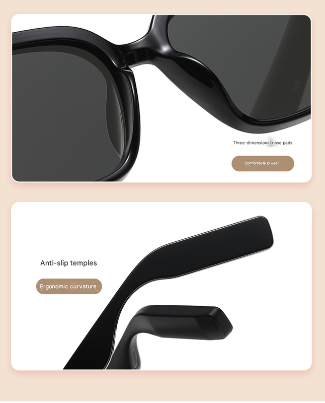 Black Women's Fashion Bluetooth Music Sunglasses - UV Protection Glasses with Speaker