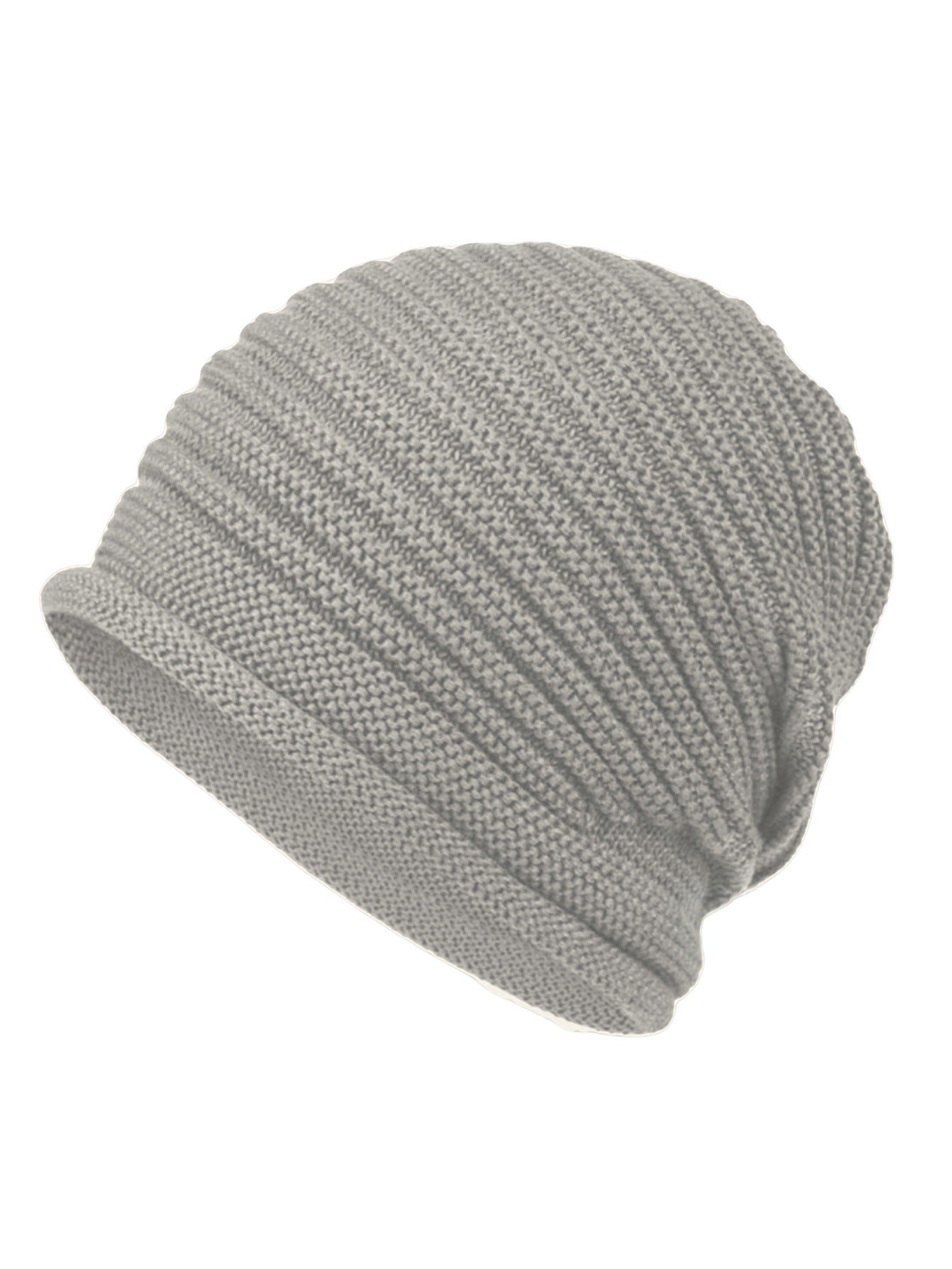 Gray Warm & Stylish Women's Knitted Beanie Hats (3-Pack) - Perfect for Cold Weather Comfort