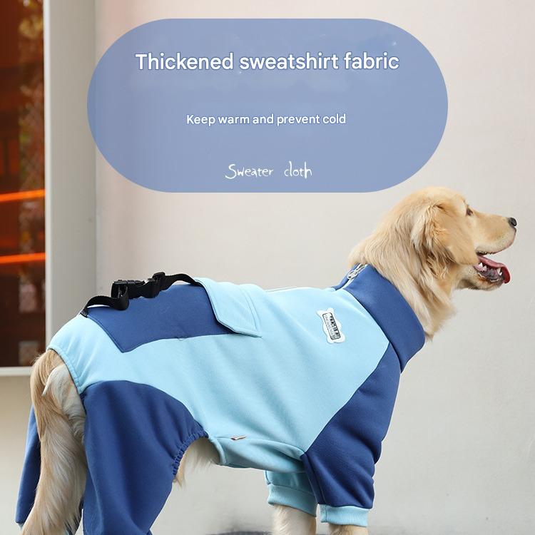 Turmeric Sporty Dog Onesie with Back Zipper & Pockets - For Medium/Large Dogs (Size : 6XL)