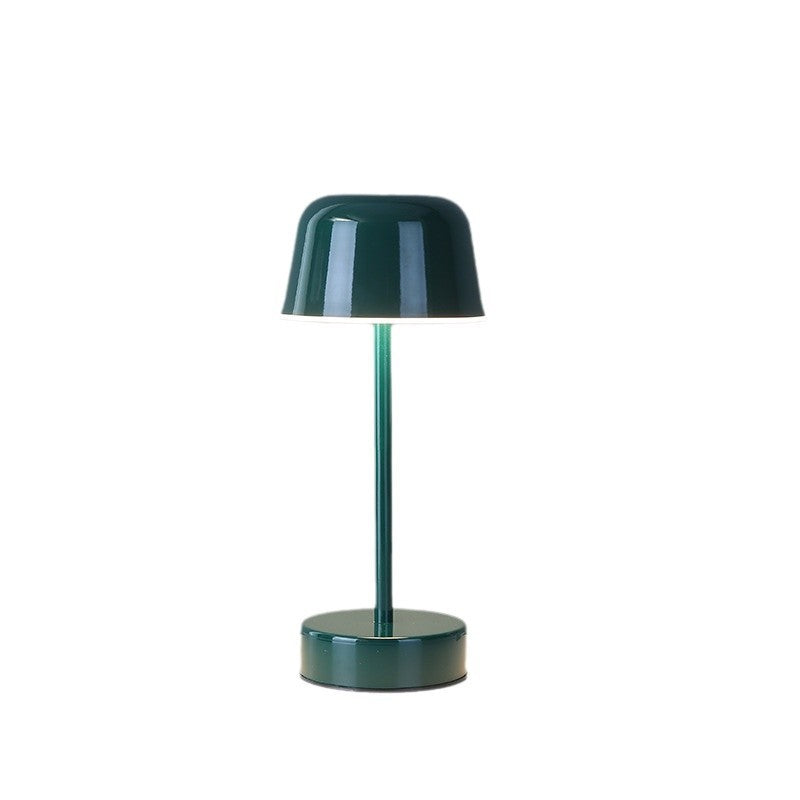 Red Modern Minimalist LED Table Lamp - Rechargeable Touch Control Desk Light