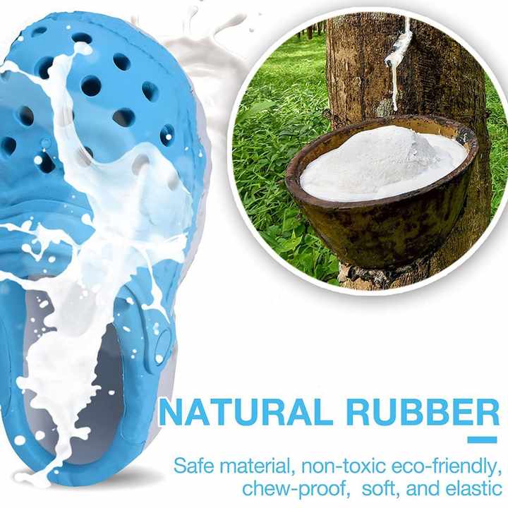 Size S Blue Tough Slipper Dog Chew Toy - Natural Rubber Treat Dispenser & Teeth Cleaner for Interactive Play & Boredom Relief