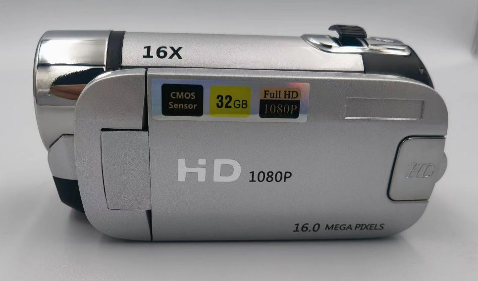 Silver Capture Life's Moments: HD 1080P Digital Camcorder - 16MP Photos, 16X Digital Zoom, 2.7 LCD Screen"