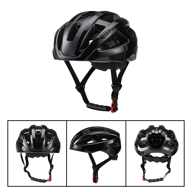 Black Ultra-Light Adult Cycling Helmet - CE & CPSC Certified, In-Mold Safety for Road & Mountain Biking