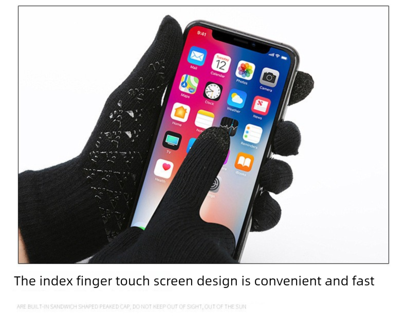 Black Men's 5-Piece Winter Essentials Set - Lined Beanie Hat, Neck Warmer, Touchscreen Gloves & 2 Pairs Thermal Socks