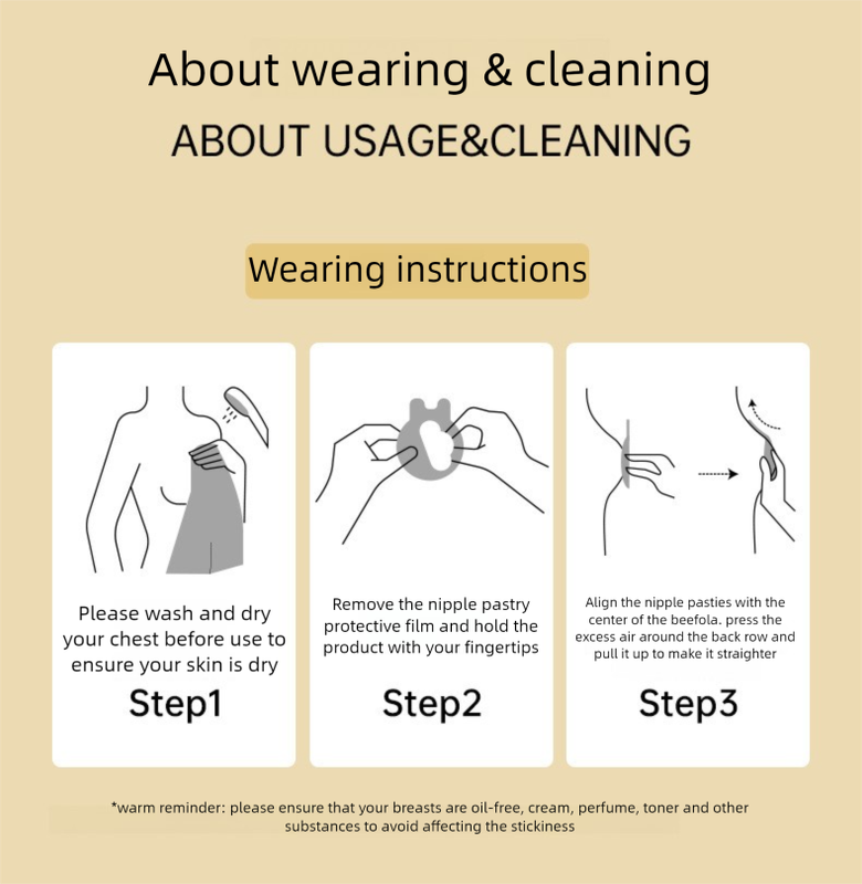 Size L 3 Pairs Skin Color Reusable Silicone Breast Lift Nipple Covers - Invisible Adhesive Bra Pasties for Seamless Lift & Coverage