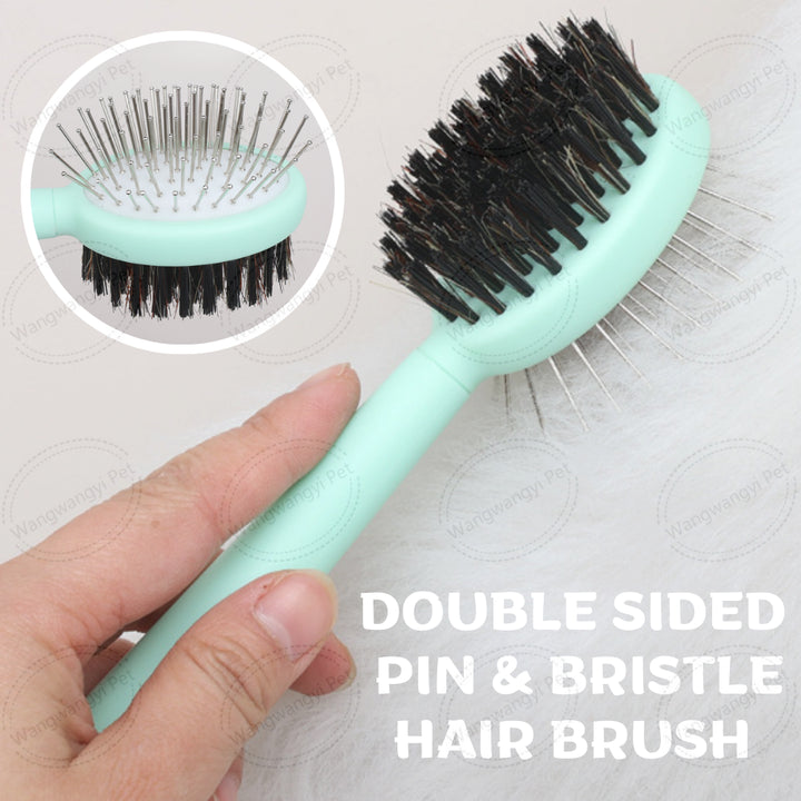 Pink And Blue Complete 5-in-1 Pet Grooming Care Kit - Professional Deshedding Brushes, Combs & Nail Clippers Set for Dogs & Cats