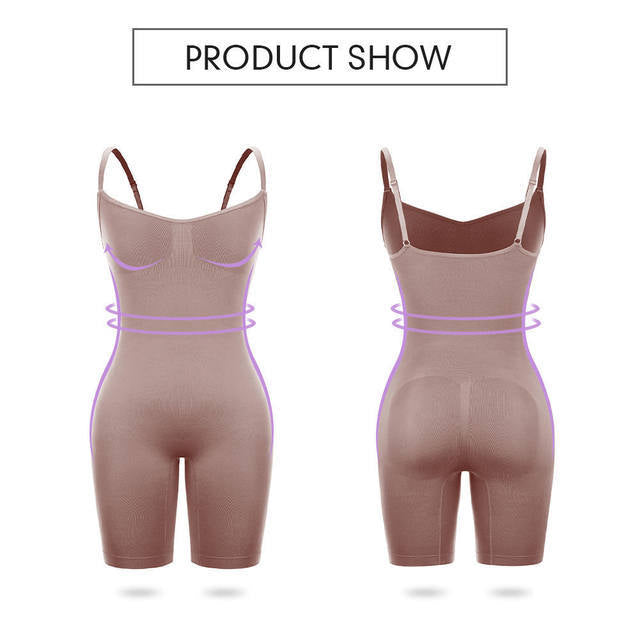 Size S Skin Color Seamless Full Body Shaper for Women - Tummy Control, Butt Lifter & Thigh Slimmer Bodysuit