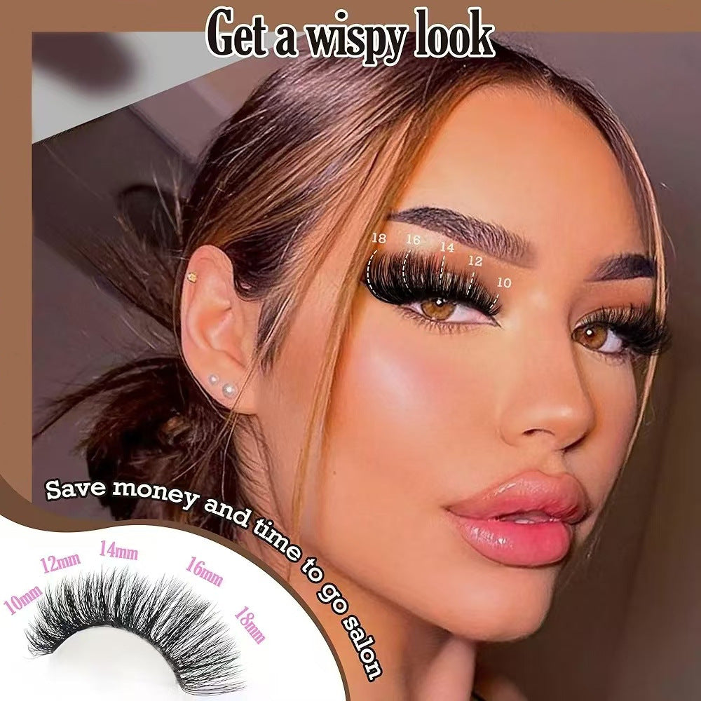 3 Pcs Black Stunning 100D DIY Lash Clusters - D Curl Faux Mink, Fluffy Volume, Mixed Lengths (10-18mm) Extension Look