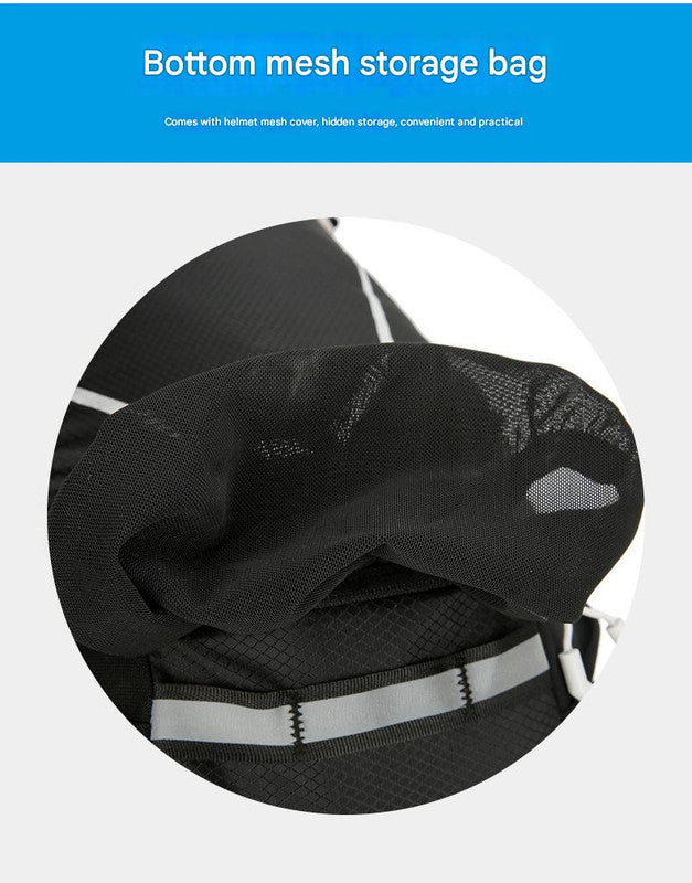 Red Lightweight 16L Outdoor Cycling & Hiking Backpack - Water-Repellent Nylon Daypack with Reflective Strips