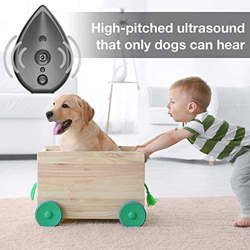Gold Ultrasonic Anti-Barking Device - Automatic Dog Bark Control & Training Aid | Rechargeable, 3 Modes, 50ft Range