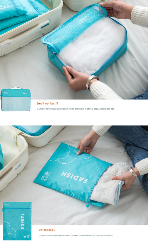 Dark Pink 7-Piece Travel Packing Cubes & Organizer Set - Lightweight Luggage Storage Bags for Clothes, Shoes & Toiletries