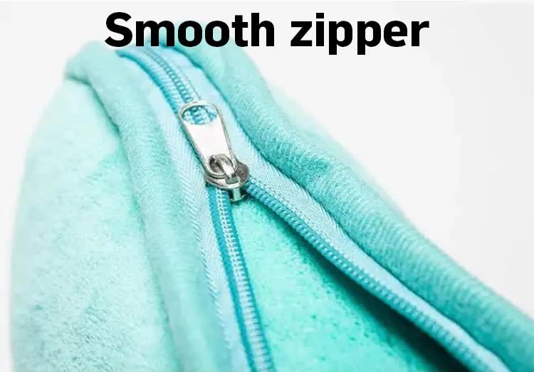 Light Blue 2-in-1 Plush Travel Blanket & Pillow Set - Soft Flannel with Luggage Strap & Carabiner (50x60in)