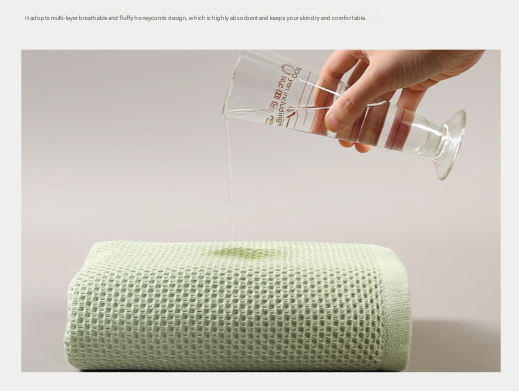 Light Pink Premium 3-Piece Waffle Weave Cotton Towel Set - Lightweight, Quick-Dry & Absorbent - Bath, Hand, Face Cloth