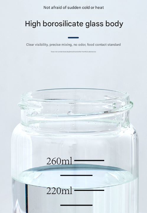 White Portable Electric Self-Stirring Mug - 300ml USB Rechargeable Glass Shaker Bottle for Protein, Coffee & Mixes