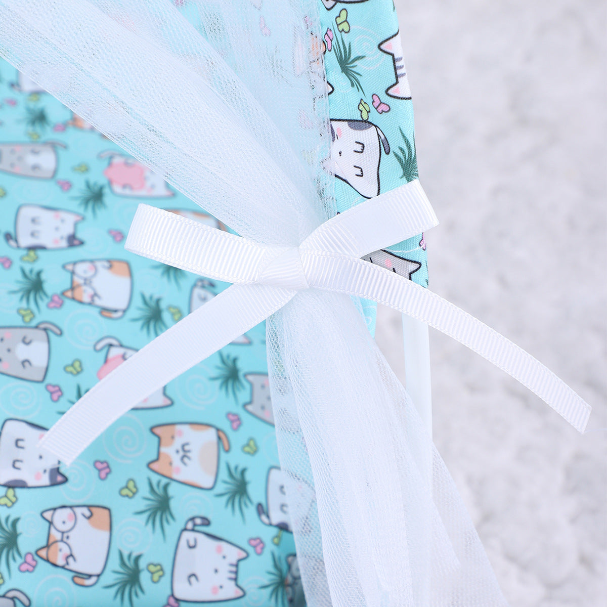 S 35*35CM 5 Catties Within The Pet Green Bear Cooling Summer Pet Tent - Portable Foldable Breathable Outdoor Cat House Shelter