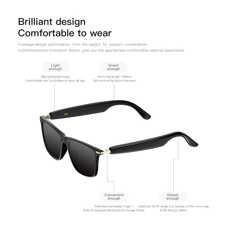 Sunglasses Model Smart Bluetooth Audio Sunglasses - Hands-Free Calls & Music Streaming Eyewear