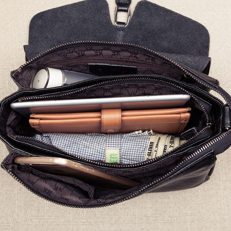 Genuine Leather Women's Crossbody Bag with Soft Cowhide Finish