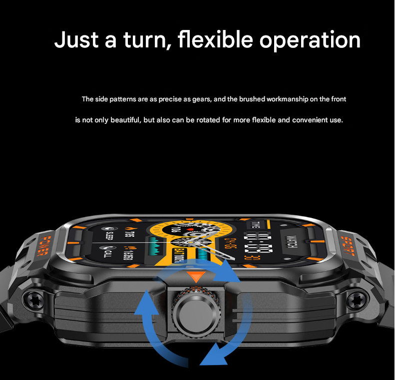 Silver 2-in-1 Smartwatch with Earbuds and 2.01-Inch HD Screen for Sports