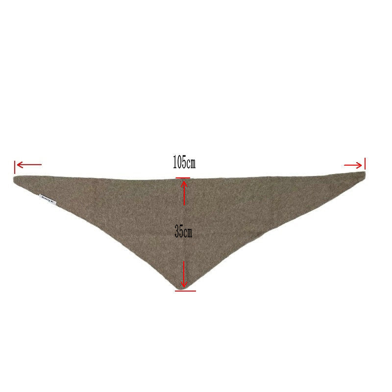 Green Chic Wool Blend Knit Triangle Scarf - Versatile & Warm Fashion Accessory - 105 x 35cm