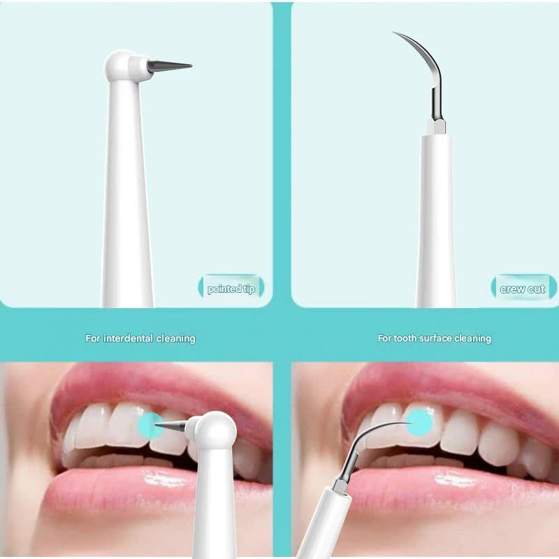 Ultrasonic Dental Scaler & Calculus Remover - 3 Modes, 2 Heads, LED Light(black)