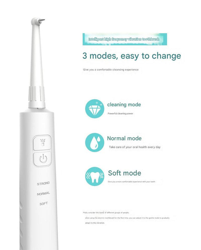 Ultrasonic Dental Scaler & Calculus Remover - 3 Modes, 2 Heads, LED Light(white)