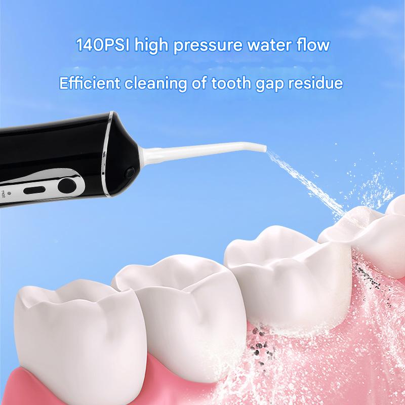CharmHome Portable Oral Irrigator - 3 Modes, 140 PSI, IPX7 Waterproof(black)