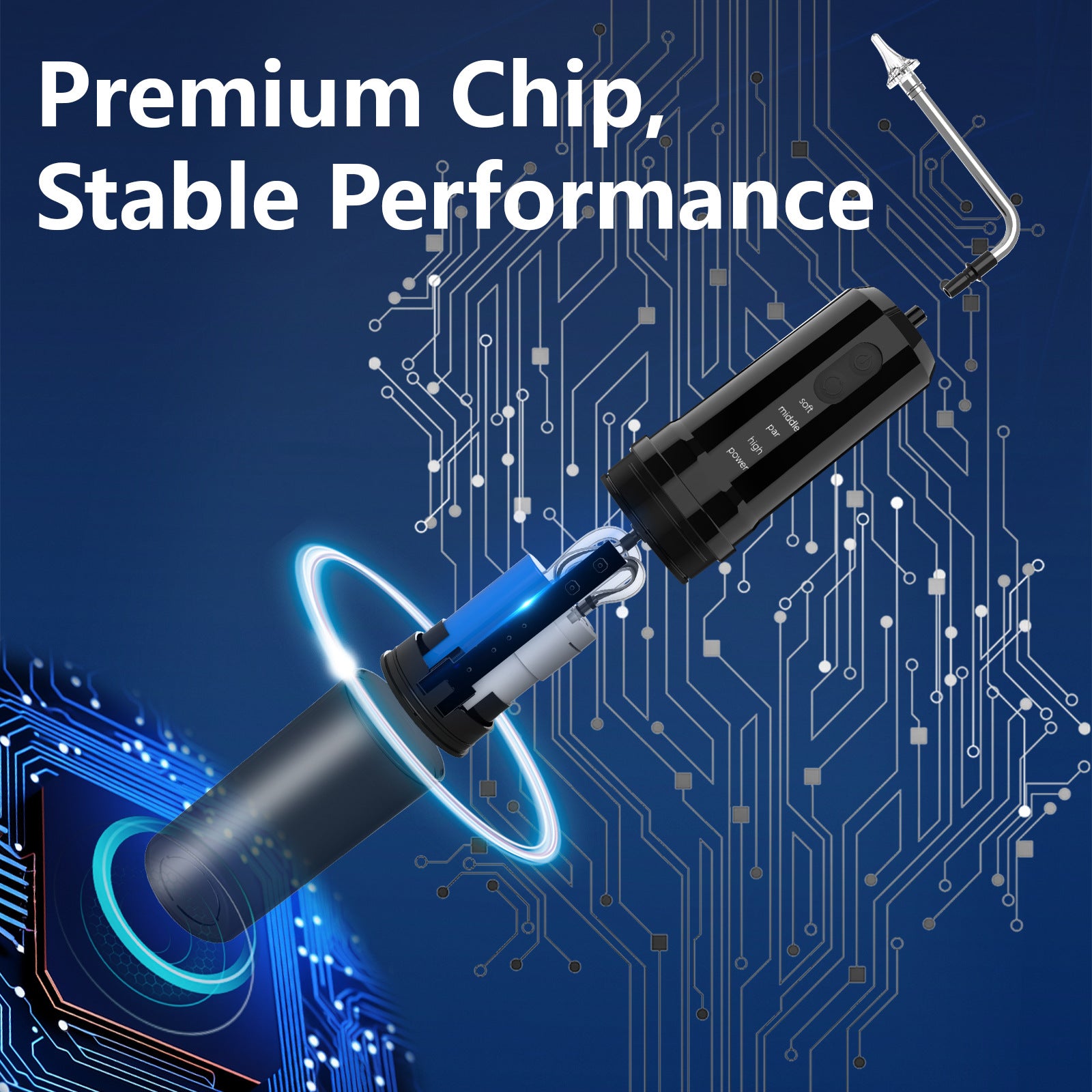 Electric Ear Wax Removal Kit & Nasal Irrigator - 4 Modes, IPX7 Waterproof(black)