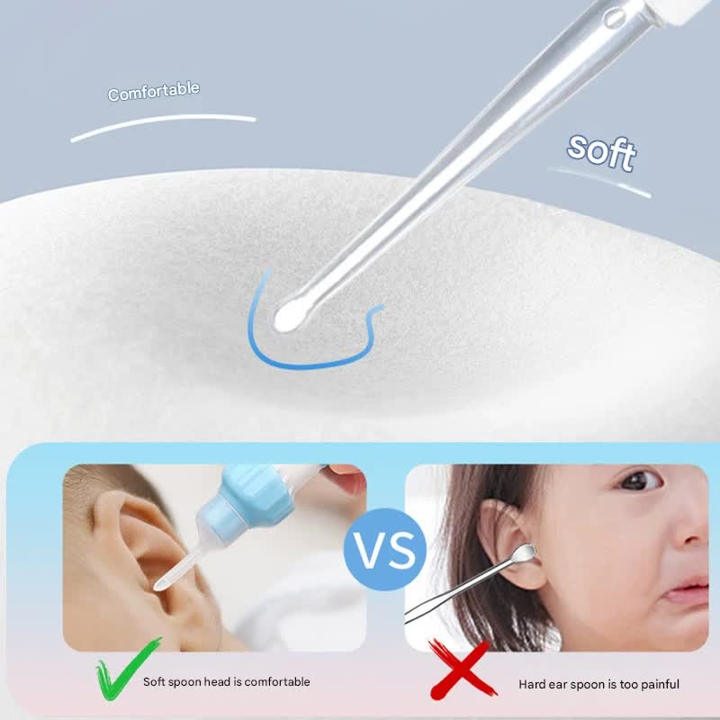 Electric Ear Wax Suction Cleaner - 3 Modes, LED Light, 5 Soft Tips(white)
