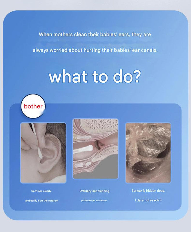 Electric Ear Wax Suction Cleaner - 3 Modes, LED Light, 5 Soft Tips(white)