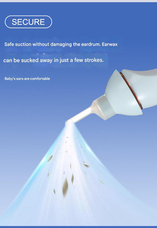 Electric Ear Wax Suction Cleaner - 3 Modes, LED Light, 5 Soft Tips(white)