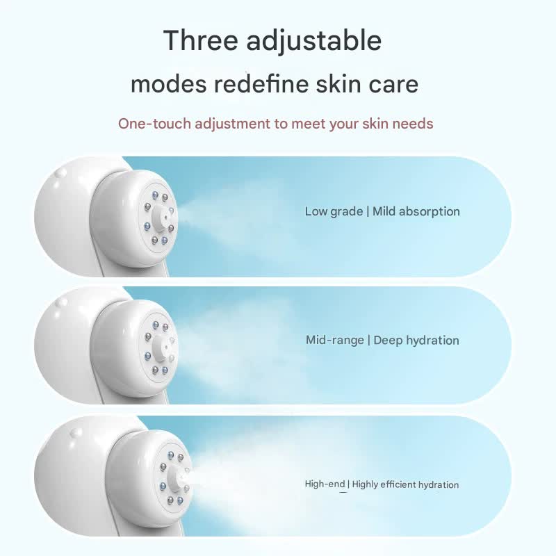 Nano Facial Mist Sprayer & Oxygen Injector - 3 Modes, Deep Hydration & Serum Absorption(pink)