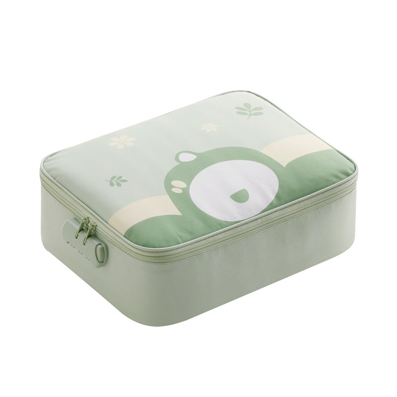 Multi-Functional Document & Certificate Organizer Bag with Combination Lock(Light green)