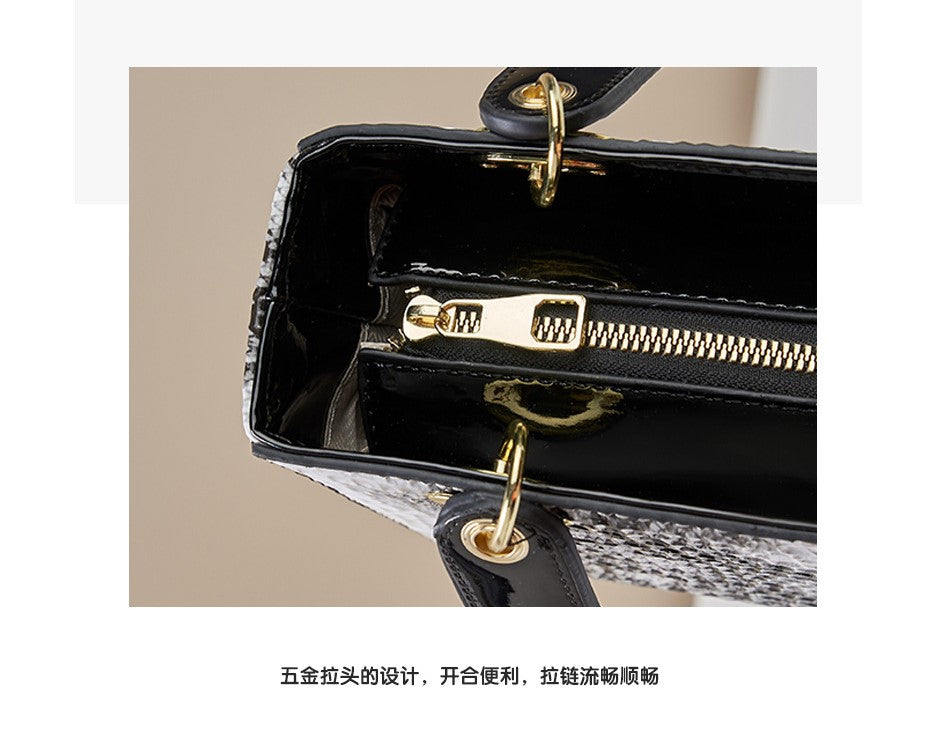 Chic Embossed Pattern Top Handle Bag - PU Leather Satchel with Detachable Shoulder Strap(khaki)