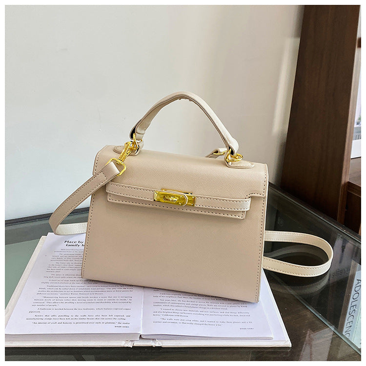 Elegant PU Leather Top Handle Satchel Bag - Versatile Crossbody & Shoulder Bag(khaki)