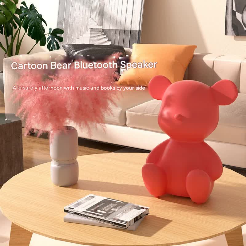 Adorable Cartoon Bear Bluetooth Speaker - Portable Wireless Audio with Long Battery Life & Stylish Design(Blue)
