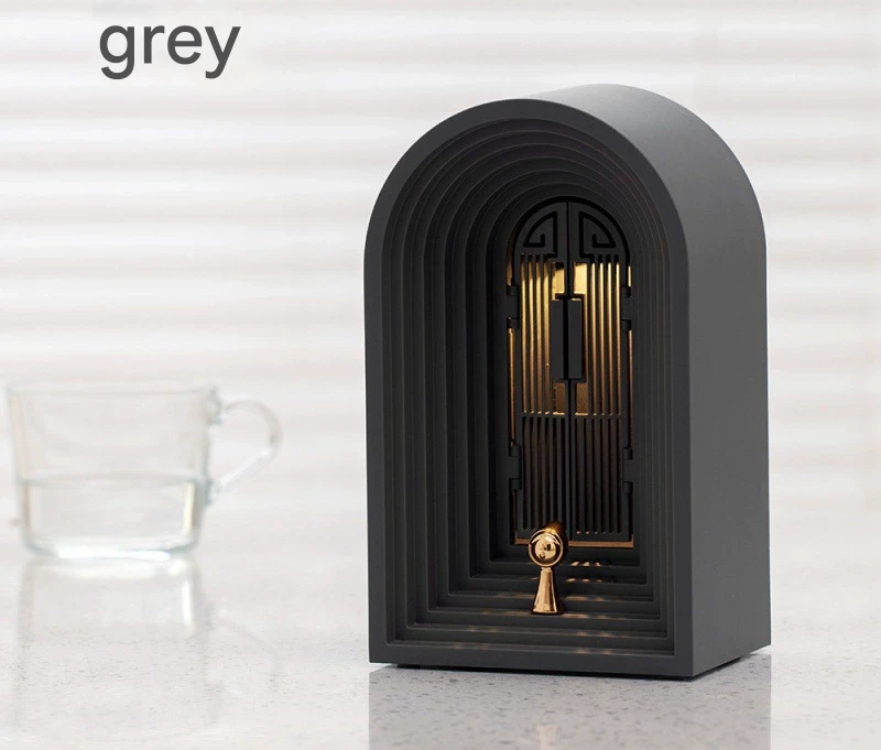 Magic Wishing Door LED Night Light & Bluetooth Speaker - Stepless Dimming, USB-C Rechargeable(grey)