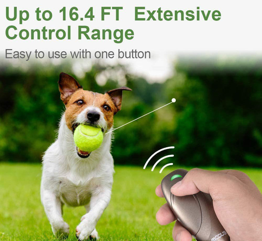 Ultrasonic Dog Bark Control & Training Aid - Handheld Anti-Barking Device, 100% Safe with Low Battery Indicator(Gray)