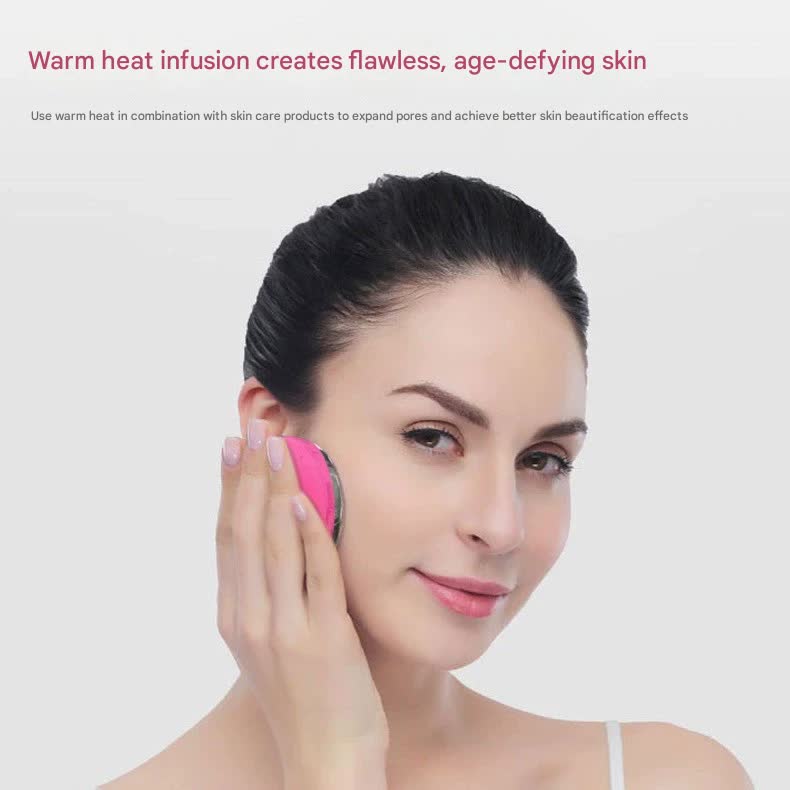 Multi-Spectrum LED Facial Cleansing & Massaging Device with Heat, Vibration & EMS(Red)