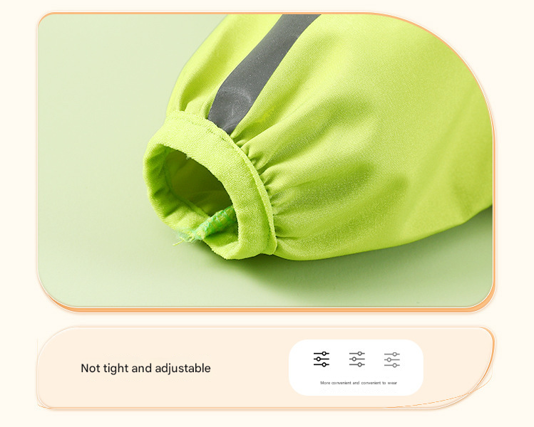 Colorblock (Beige red) Dog Raincoat - Waterproof with Hood and Reflective Strips (Size S)