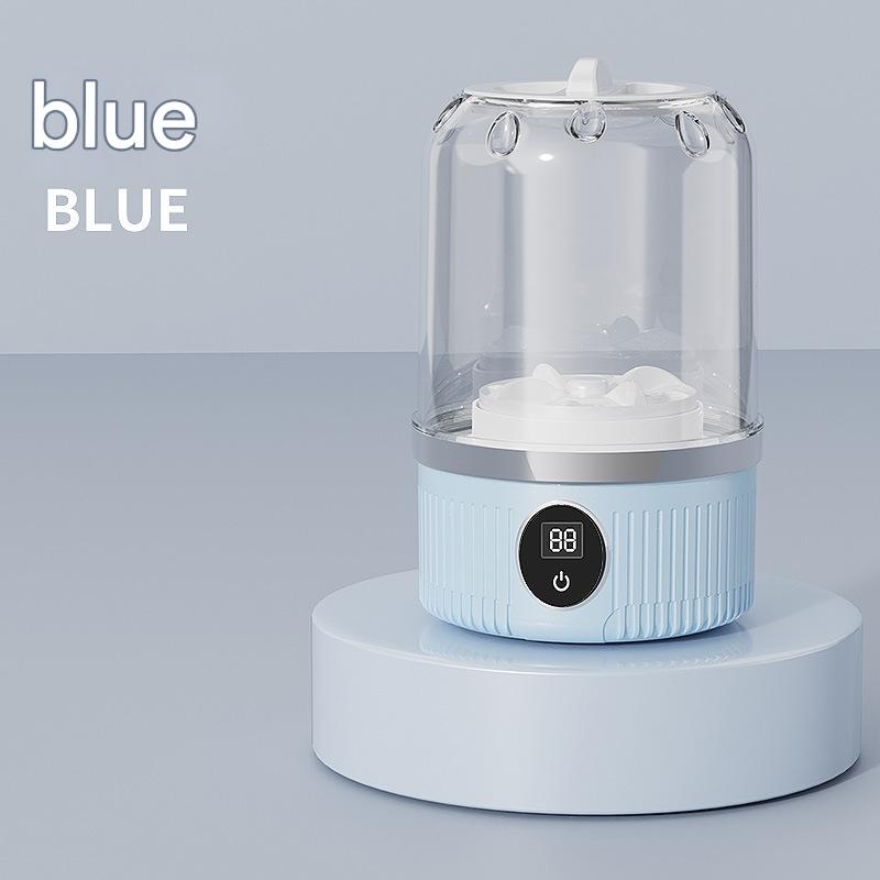 Blue Travel-Friendly Mini Washing Machine - USB Powered, Automatic, for Small Loads