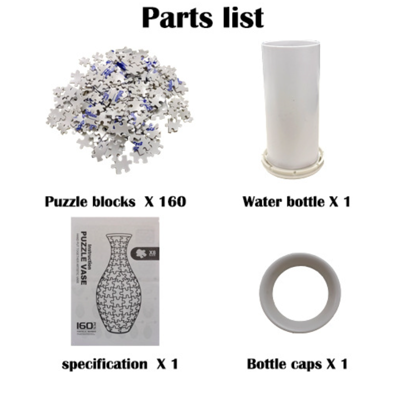 Unique 3D Puzzle Vase with Built-in Water Holder - Fun DIY Project (Castle)