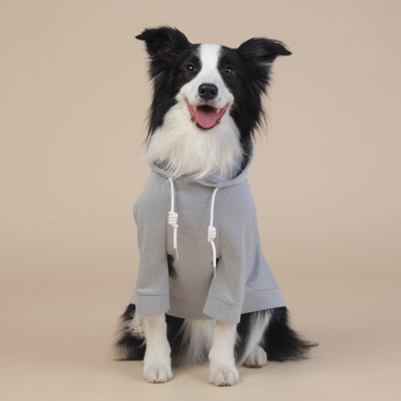 Grey Classic Dog Sweatshirt with Hood & Drawstrings - For Large Dogs (Size : 6XL)