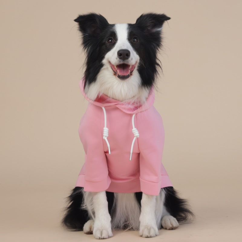 Pink Classic Dog Sweatshirt with Hood & Drawstrings - For Large Dogs (Size : 4XL)