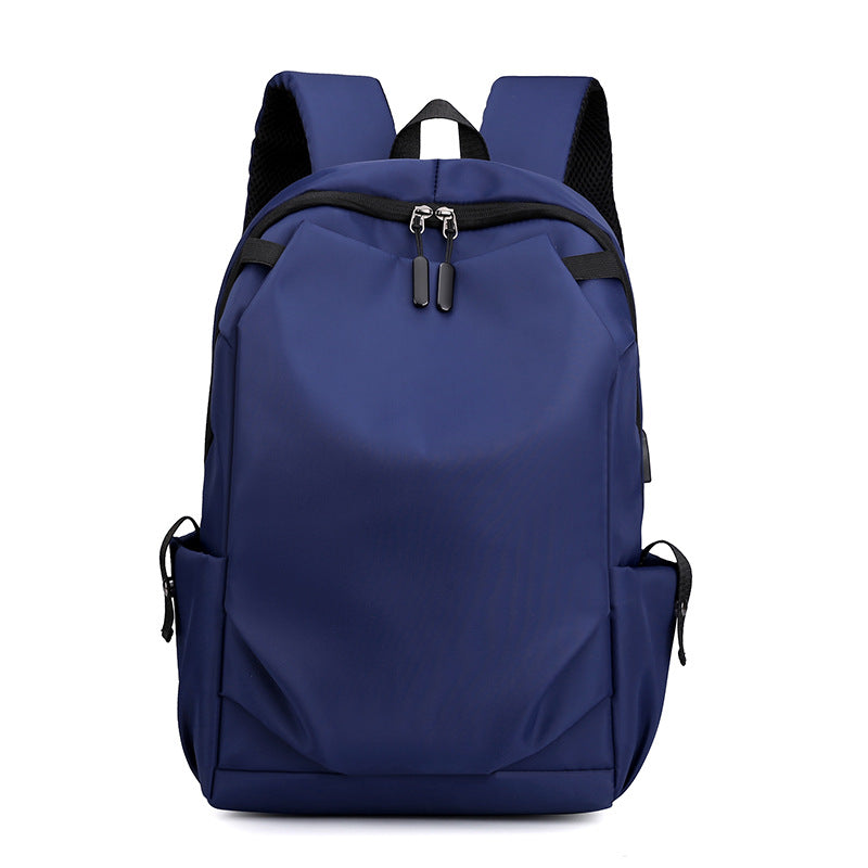 Blue Modern Anti-Theft Laptop Backpack with USB Charging Port - Water-Repellent Travel & Business Bag for 15.6 Inch Laptops