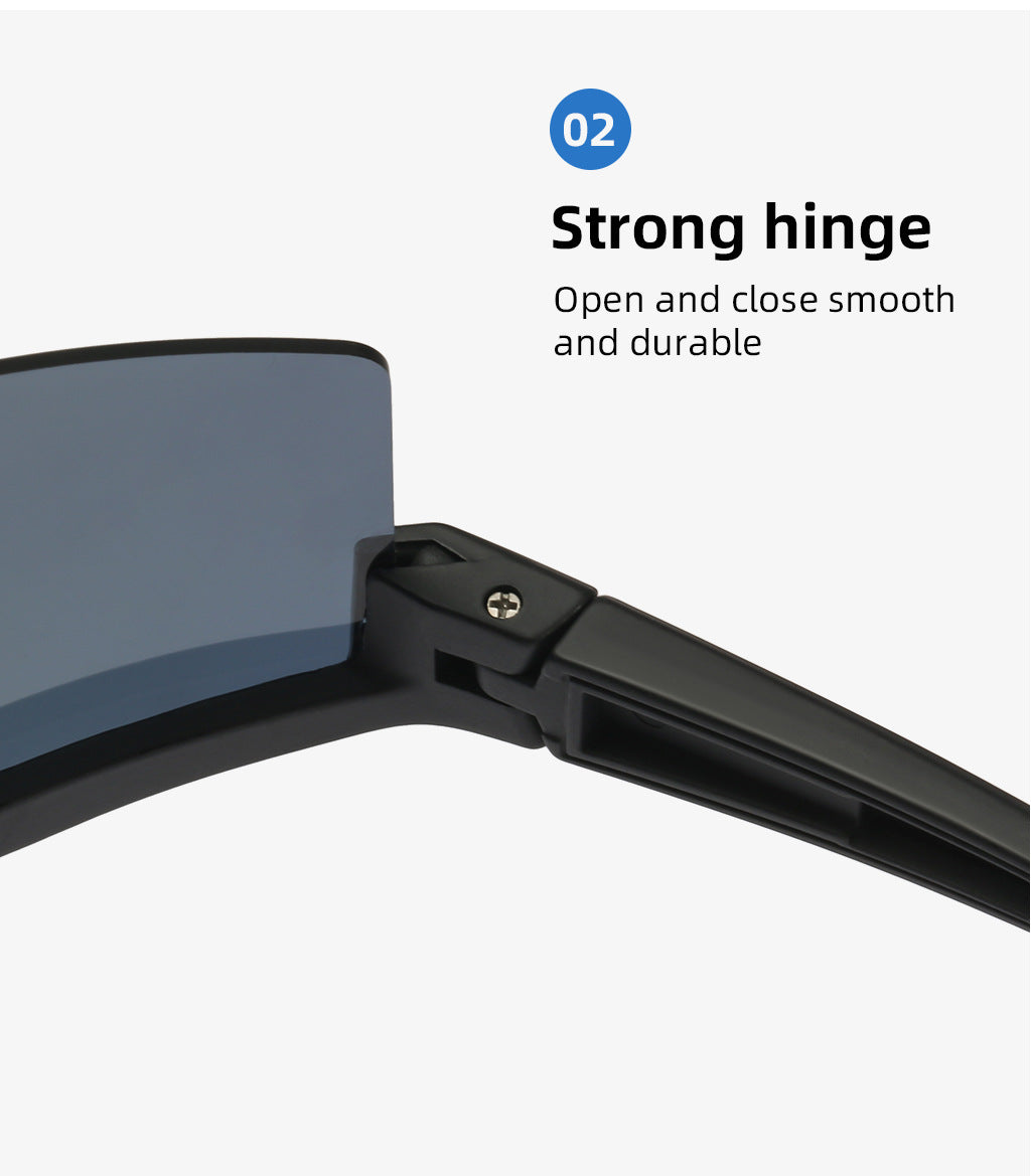 Orange Lenses With Black Temples Ultra-Light Polarized Sports Sunglasses - Wraparound Shield Design for Cycling & Outdoor Performance