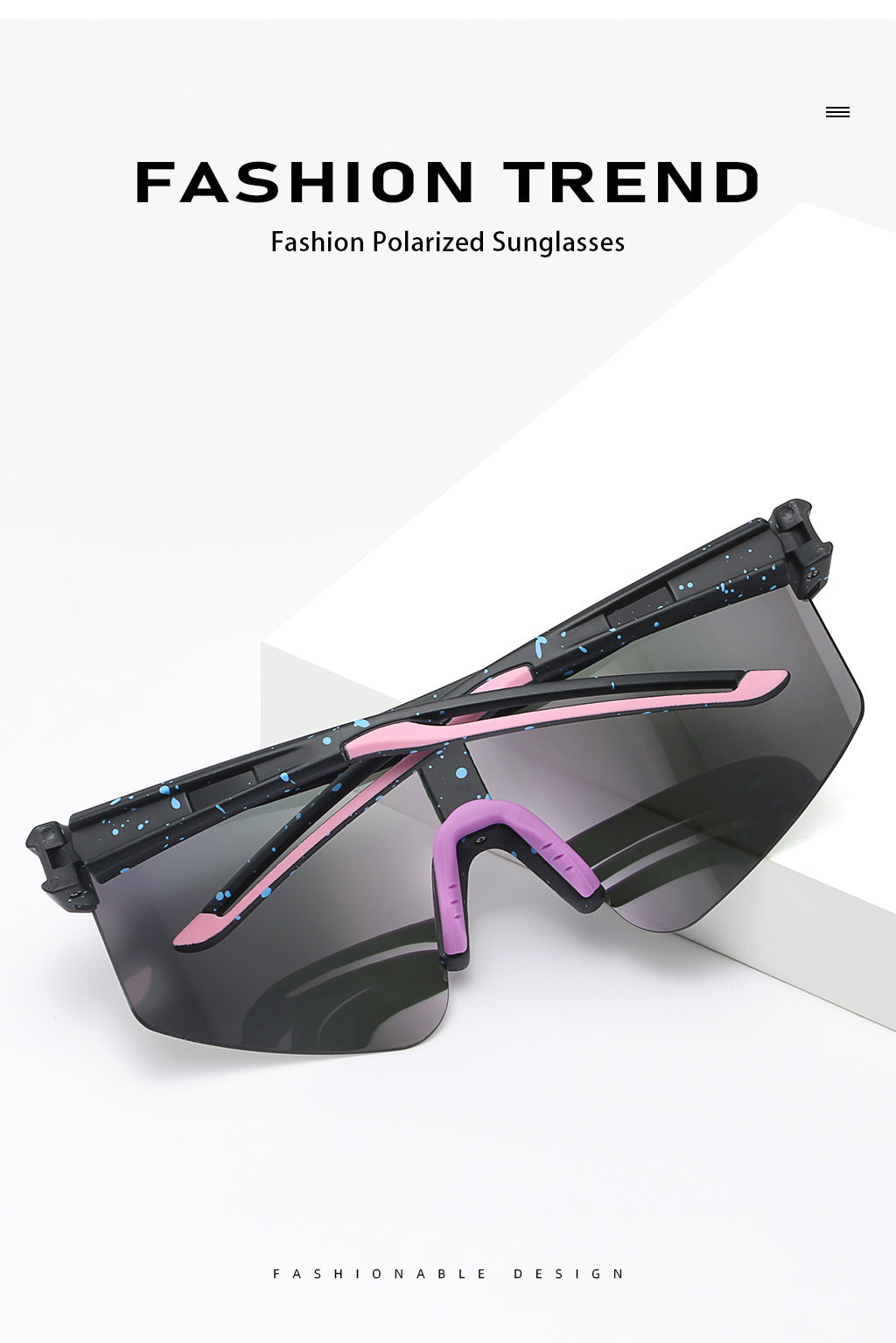 Purple Lenses With Black Temples Ultra-Light Polarized Sports Sunglasses - Wraparound Shield Design for Cycling & Outdoor Performance