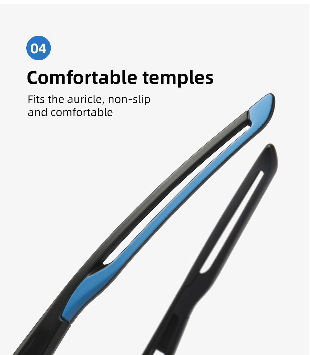 Blue Lenses With White Temples Ultra-Light Polarized Sports Sunglasses - Wraparound Shield Design for Cycling & Outdoor Performance